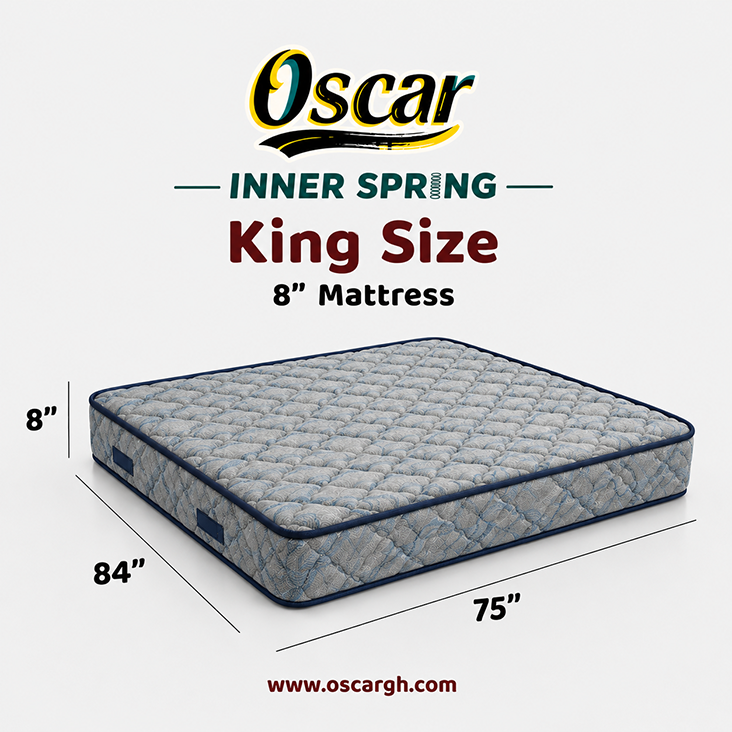 OSCAR Inner Spring Mattress, King Size, 12-Inch