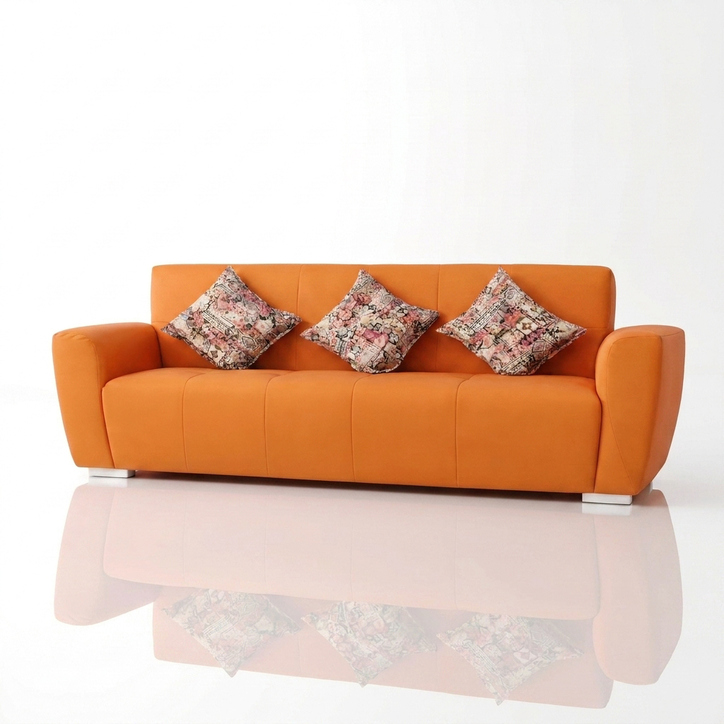 Leather Fabric 3-Seater Sofa (Model: OSCAR-SOFA-2P003)