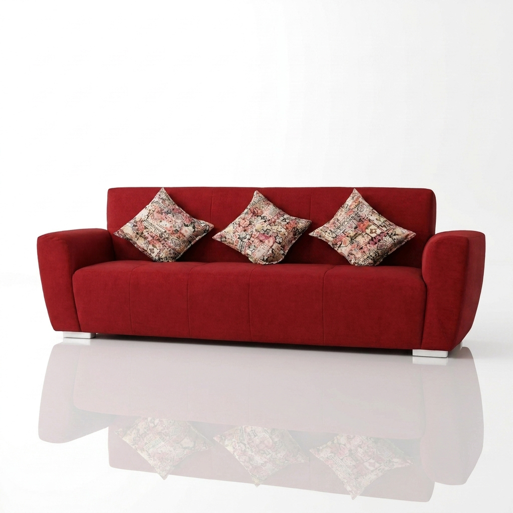 Leather Fabric 3-Seater Sofa (Model: OSCAR-SOFA-2P003)